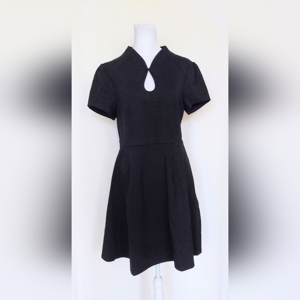 ModCloth High Society Keyhole Vintage Fit & Flare Mini Dress Black Size Medium